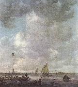 Jan van Goyen Marine Landscape with fishermen oil painting reproduction
